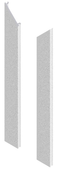 Produktbild ELU 150 301  -  LED Abdeckung 90° Set aus Kunsstoff weisslich satiniert
